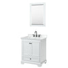 Custom image for White with Matte Black Trim / White Cultured Marble, Rectangular Sink / 24
