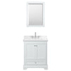 Custom image for White with Polished Chrome Trim / Carrara Cultured Marble, Rectangular Sink / 24