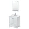 Custom image for White with Polished Chrome Trim / Carrara Cultured Marble, Rectangular Sink / Medicine Cabinet