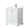 Custom image for White with Polished Chrome Trim / Giotto Quartz, Rectangular Sink / No Mirror