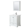 Custom image for White with Polished Chrome Trim / White Cultured Marble, Rectangular Sink / Medicine Cabinet