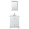Custom image for White with Polished Chrome Trim / White Cultured Marble, Rectangular Sink / Medicine Cabinet