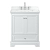 Custom image for White with Polished Chrome Trim / White Cultured Marble, Rectangular Sink / No Mirror