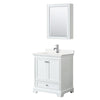 Custom image for White with Polished Chrome Trim / White Quartz, Rectangular Sink / Medicine Cabinet