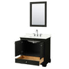 Custom image for Dark Espresso with Polished Chrome Trim / Giotto Quartz, Rectangular Sink / 24