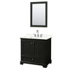 Custom image for Dark Espresso with Polished Chrome Trim / Giotto Quartz, Rectangular Sink / 24