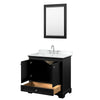 Custom image for Dark Espresso with Polished Chrome Trim / White Cultured Marble, Rectangular Sink / 24
