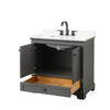 Custom image for Dark Gray with Matte Black Trim / Giotto Quartz, Rectangular Sink / No Mirror