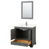 Custom image for Dark Gray with Polished Chrome Trim / Giotto Quartz, Rectangular Sink / 24