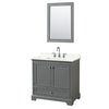 Custom image for Dark Gray with Polished Chrome Trim / Giotto Quartz, Rectangular Sink / 24