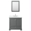 Custom image for Dark Gray with Polished Chrome Trim / White Cultured Marble, Rectangular Sink / 24