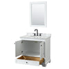 Custom image for White with Matte Black Trim / White Carrara Marble, Oval Sink / 24