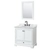 Custom image for White with Matte Black Trim / White Carrara Marble, Oval Sink / 24