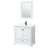 Custom image for White with Matte Black Trim / Giotto Quartz, Rectangular Sink / 24