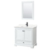 Custom image for White with Matte Black Trim / White Quartz, Rectangular Sink / 24