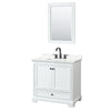 Custom image for White with Matte Black Trim / White Quartz, Rectangular Sink / 24