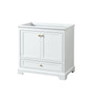 Custom image for White with Brushed Gold Trim / No Mirror