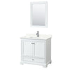 Custom image for White with Polished Chrome Trim / Giotto Quartz, Rectangular Sink / 24
