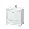 Custom image for White with Polished Chrome Trim / Giotto Quartz, Rectangular Sink / No Mirror
