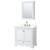 Custom image for White with Polished Chrome Trim / Giotto Quartz, Rectangular Sink / Medicine Cabinet