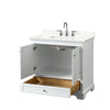 Custom image for White with Polished Chrome Trim / Giotto Quartz, Rectangular Sink / No Mirror