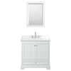 Custom image for White with Polished Chrome Trim / White Cultured Marble, Rectangular Sink / 24