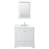 Custom image for White with Polished Chrome Trim / White Cultured Marble, Rectangular Sink / Medicine Cabinet
