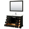 Custom image for Dark Espresso with Polished Chrome Trim / Giotto Quartz, Rectangular Sink / 46