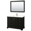 Custom image for Dark Espresso with Polished Chrome Trim / Giotto Quartz, Rectangular Sink / 46