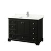 Custom image for Dark Espresso with Polished Chrome Trim / Giotto Quartz, Rectangular Sink / No Mirror
