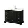 Custom image for Dark Espresso with Polished Chrome Trim / Giotto Quartz, Rectangular Sink / No Mirror