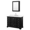 Custom image for Dark Espresso with Polished Chrome Trim / White Cultured Marble, Rectangular Sink / Medicine Cabinet