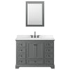 Custom image for Dark Gray with Matte Black Trim / Carrara Cultured Marble, Rectangular Sink / Medicine Cabinet