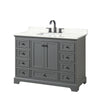 Custom image for Dark Gray with Matte Black Trim / Giotto Quartz, Rectangular Sink / No Mirror