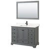 Custom image for Dark Gray with Matte Black Trim / White Quartz, Rectangular Sink / 46