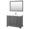 Custom image for Dark Gray with Polished Chrome Trim / Giotto Quartz, Rectangular Sink / 46