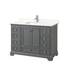 Custom image for Dark Gray with Polished Chrome Trim / Giotto Quartz, Rectangular Sink / No Mirror