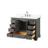 Custom image for Dark Gray with Polished Chrome Trim / Giotto Quartz, Rectangular Sink / No Mirror