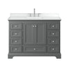 Custom image for Dark Gray with Polished Chrome Trim / White Cultured Marble, Rectangular Sink / No Mirror