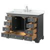 Custom image for Dark Gray with Polished Chrome Trim / White Cultured Marble, Rectangular Sink / No Mirror
