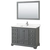 Custom image for Dark Gray with Polished Chrome Trim / White Quartz, Rectangular Sink / 46
