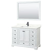 Custom image for White with Matte Black Trim / Giotto Quartz, Rectangular Sink / 46