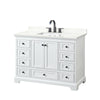Custom image for White with Matte Black Trim / Giotto Quartz, Rectangular Sink / No Mirror