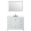 Custom image for White with Matte Black Trim / White Cultured Marble, Rectangular Sink / 46