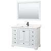 Custom image for White with Matte Black Trim / White Quartz, Rectangular Sink / 46