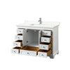 Custom image for White with Polished Chrome Trim / Giotto Quartz, Rectangular Sink / No Mirror