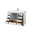 Custom image for White with Polished Chrome Trim / White Cultured Marble, Rectangular Sink / No Mirror
