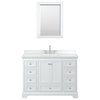 Custom image for White with Polished Chrome Trim / White Cultured Marble, Rectangular Sink / Medicine Cabinet