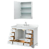Custom image for White with Polished Chrome Trim / White Cultured Marble, Rectangular Sink / Medicine Cabinet