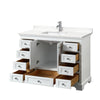 Custom image for White with Polished Chrome Trim / White Quartz, Rectangular Sink / No Mirror